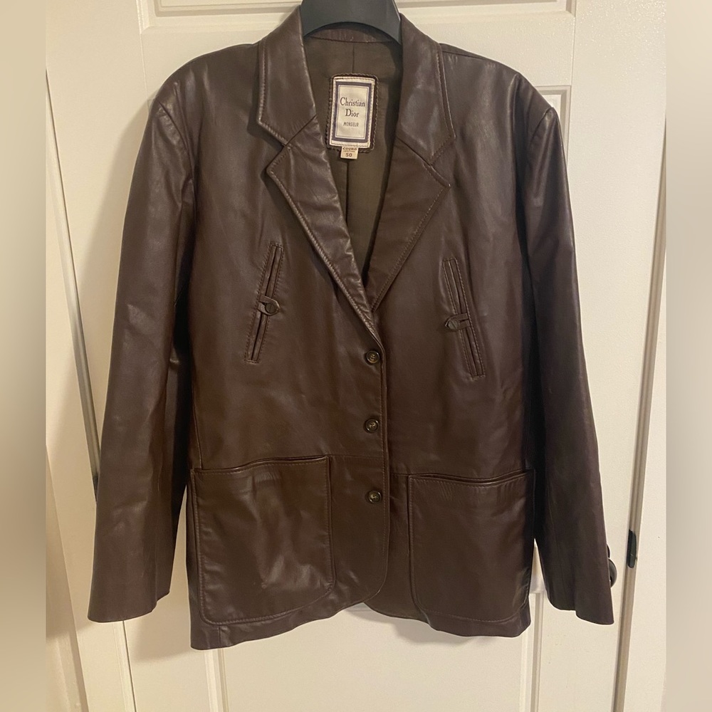 Christian Dior men’s leather jacket size 50/US Large